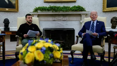 FILE PHOTO: U.S. President Joe Biden meets with Ukraine's President Volodymyr Zelenskiy at the White House in Washington, U.S., Sept. 26, 2024. REUTERS/Elizabeth Frantz/File Photo