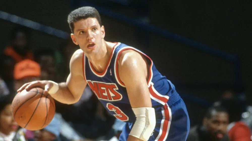 Dražen Petrović v dresu New Jersey Nets v ligi NBA leta 1992 / Foto: Getty Images