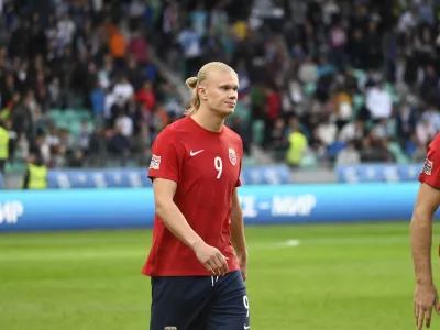 Erling Haaland- 24.09.2022 – nogomet – Slovenija: Norveška, evropska liga narodov, 5. krog - liga B, skupina 4: //FOTO: Nik Erik Neubauer