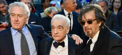 2A4B270 Al Pacino, Robert De Niro. Martin Scorsese. "The Irishman", Closing Night Gala, BFI London Film Festival, Odeon Luxe, Leicester Square, London. UK