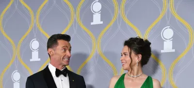 2YD9HC8 Hugh Jackman and Sutton Foster attend The 75th Annual Tony Awards - Arrivals on June 12, 2022 at Radio City Music Hall in New York City.