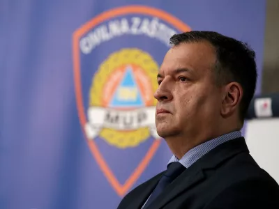 ﻿Hrvaska, Zagreb.Novinarska konferenca hrvaske civilne zascite o aktualnem dogajanju glede koronavirusa na Hrvaskem.Hrvaski minister za zdravstvo Vili Beros.