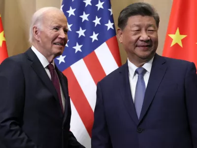 U.S. President Joe Biden meets with China's President Xi Jinping on the sidelines of the APEC Summit in Lima, Peru, November 16, 2024. REUTERS/Leah Millis/Pool