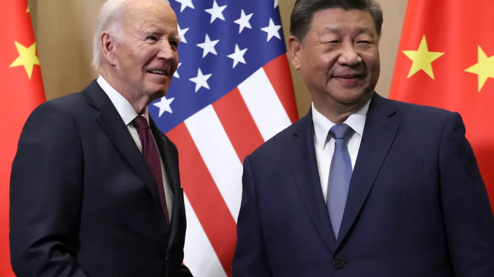 U.S. President Joe Biden meets with China's President Xi Jinping on the sidelines of the APEC Summit in Lima, Peru, November 16, 2024. REUTERS/Leah Millis/Pool