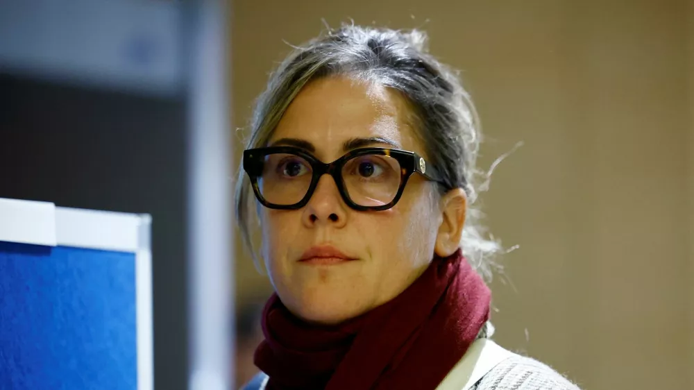 Caroline Darian, the daugther of Frenchwoman Gisele Pelicot, the victim of an alleged mass rape orchestrated by her husband Dominique Pelicot at their home in the southern French town of Mazan, leaves after a hearing in the trial of Dominique Pelicot with 50 co-accused, at the courthouse in Avignon, France, November 19, 2024. REUTERS/Sarah Meyssonnier