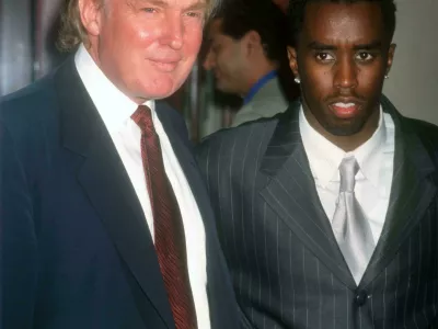 Donald Trump, ki je prijateljeval z zloglasnim Eppsteinom, in Sean Combs, ki so ga oklicali za temnopoltega Eppsteinovega naslednika. F Reuters