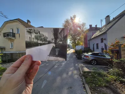 Bavdkova ulica v Zeleni jami danes in nekoč. F 