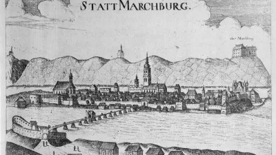 Maribor, Georg Matthäus Vischer, Styriae Ducatus Fertilissimi Nova Geographica Descriptio, bakrorez, Gradec 1678 / Foto: Wikipedija / Foto: Wikipedija