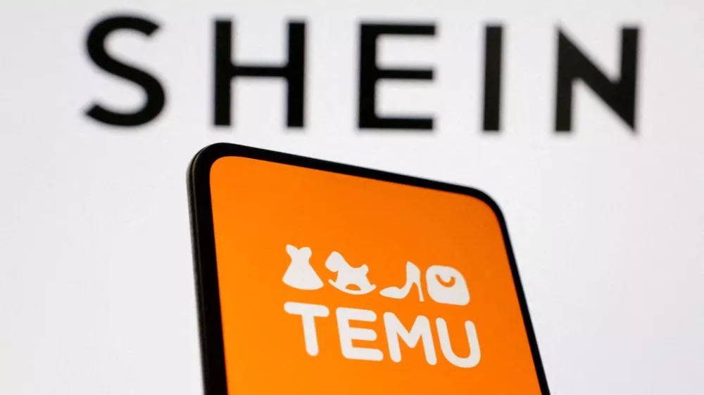 FILE PHOTO: Shein and Temu logos are seen in this illustration taken August 22, 2024. REUTERS/Dado Ruvic/Illustration/File Photo