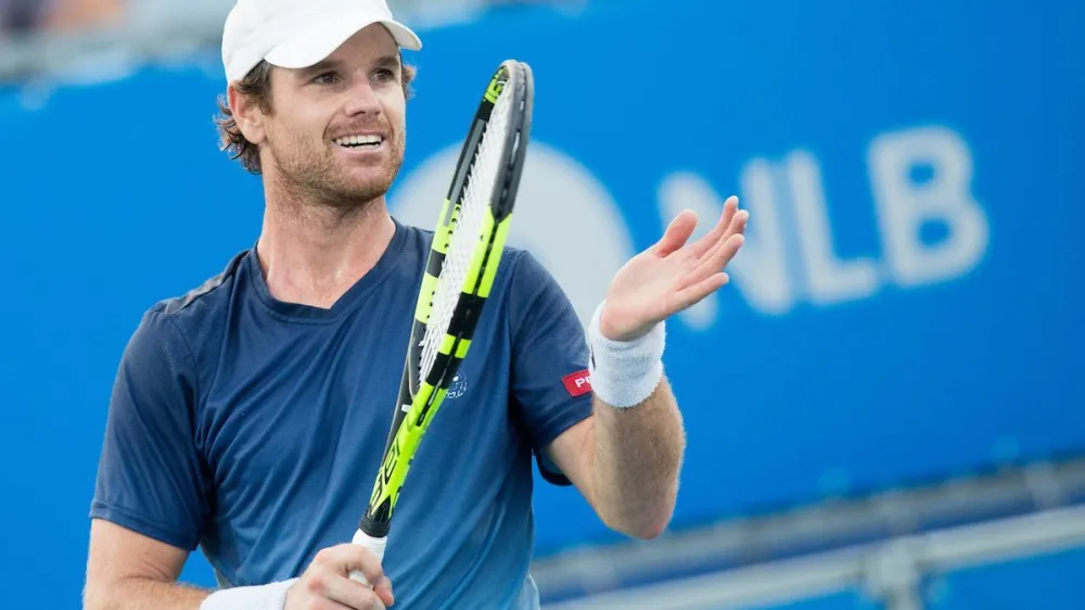 Blaz Kavcic (SLO) play against Evgeny Karlovskiy (RUS) at ATP Challenger Zavarovalnica Sava Slovenia Open 2017, on August 8, 2017 in Sports centre, Portoroz/Portorose, Slovenia. Photo by Urban Urbanc / Sportida