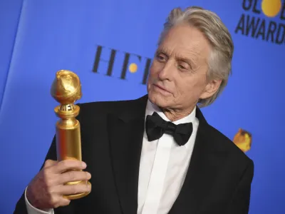 ﻿Michael Douglas poses in the press room with the award for best performance by an actor in a television series, musical or comedy for "The Kominsky Method" at the 76th annual Golden Globe Awards at the Beverly Hilton Hotel on Sunday, Jan. 6, 2019, in Beverly Hills, Calif. (Photo by Jordan Strauss/Invision/AP)