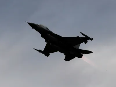 FILE PHOTO: A F-16 fighter jet takes off during a military drill at Zhi-Hang Air Base in Taitung, Taiwan January 30, 2018. REUTERS/Tyrone Siu