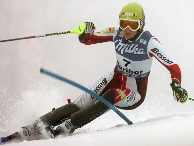 zmagovalka slaloma Marlies Schild (Avt), slalom - 42. Zlata lisica 2006 - svetovni pokal - žensko alpsko smučanje, Maribor, //FOTO: Jaka Adamič<br><br>OPOMBA: ZA OBJAVO V ČASOPISU DNEVNIK