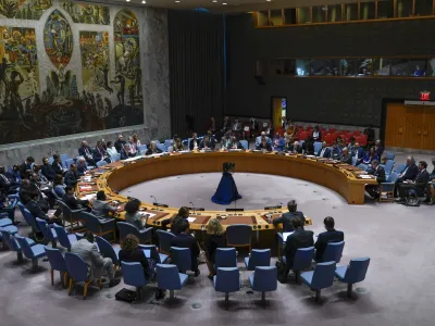 The Security Council meets at United Nations headquarters, Tuesday, May 30, 2023. (AP Photo/Seth Wenig)