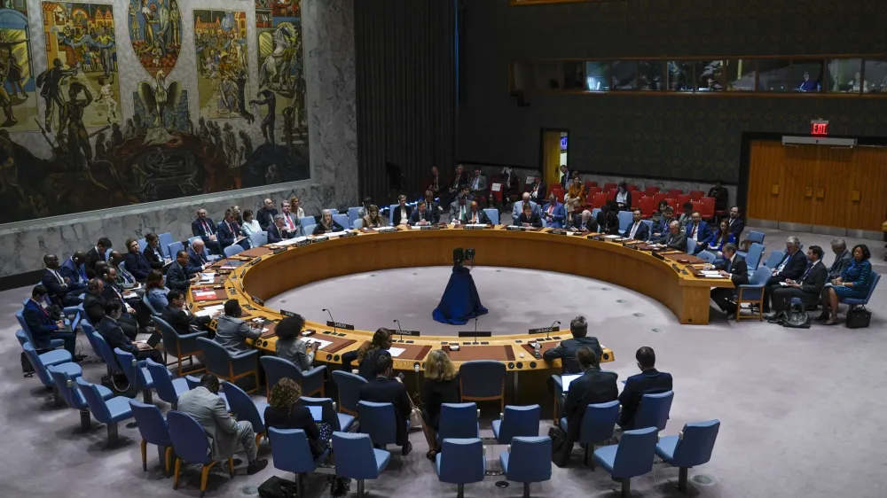 The Security Council meets at United Nations headquarters, Tuesday, May 30, 2023. (AP Photo/Seth Wenig)