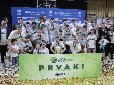 - Olimpija, državni prvak- 10.06.2023 – košarka - Cedevita Olimpija: Helios Suns - liga Nova KBM, finale, 4. tekma: //FOTO: Jaka Gasar