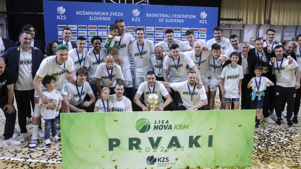 - Olimpija, državni prvak- 10.06.2023 – košarka - Cedevita Olimpija: Helios Suns - liga Nova KBM, finale, 4. tekma: //FOTO: Jaka Gasar