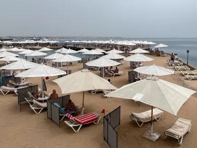 A view of one of the beaches that have been closed after a Russian citizen was killed in a shark attack near a beach at the Egyptian Red Sea resort of Hurghada, Egypt June 9, 2023. REUTERS/Mohamed Abd El Ghany