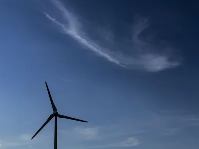 A windmill turbine is pictured in Dorenaz, Switzerland, August 29, 2022. REUTERS/Denis Balibouse