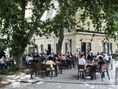 31.07.2023. Gostilna Figovec, Slovenska hiša v Ljubljani. Gostilne namnjene turistom v Ljubljani,//FOTO: Bojan Velikonja