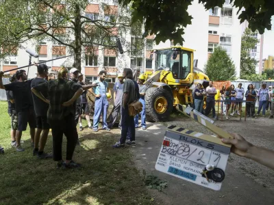 03.08.2023 - Snemanje slovenskega mladinskega filma Blok 5 režiserja Klemna DvornikaFOTO: Luka Cjuha