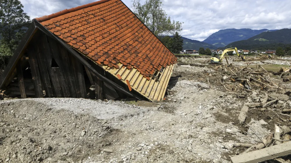 Radmirje- 08.08.2023 – najhujša naravna ujma v zgodovini Slovenije - prizadeti dve tretjini države - ujma - poplave – zemeljski plazovi – //FOTO: Luka Cjuha