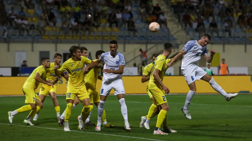 David Zec (desno) 20.08.2023 – nogomet – Domžale: Celje, Prva liga Telemacha, 5. krog:<br><br> <br><br>//FOTO: Luka Cjuha<br><br>