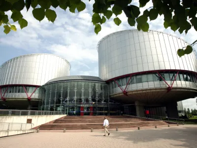 ﻿View on the European Court of Human Rights (ECHR) in Strasbourg, France, 30 June 2008. The ECHR dismissed on 30 June an appeal of German child murderer Magnus Gaefgen who had abducted and killed Jakob von Metzler. Gaefgen was threatened with torture by a police officer, the ECHR did not hold the Federal Republic of Germany responsible. Photo by: Rolf Haid/picture-alliance/dpa/AP Images