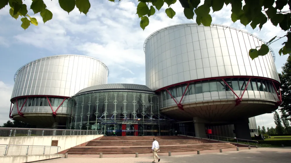 ﻿View on the European Court of Human Rights (ECHR) in Strasbourg, France, 30 June 2008. The ECHR dismissed on 30 June an appeal of German child murderer Magnus Gaefgen who had abducted and killed Jakob von Metzler. Gaefgen was threatened with torture by a police officer, the ECHR did not hold the Federal Republic of Germany responsible. Photo by: Rolf Haid/picture-alliance/dpa/AP Images