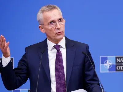 NATO Secretary-General Jens Stoltenberg holds a news conference to present NATO's annual report for 2022, in Brussels, Belgium March 21, 2023. REUTERS/Johanna Geron