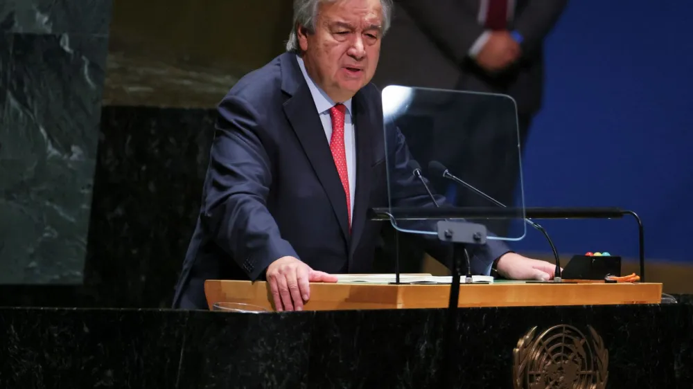 United Nations Secretary-General Antonio Guterres addresses the 78th Session of the U.N. General Assembly in New York City, U.S., September 19, 2023. REUTERS/Brendan McDermid