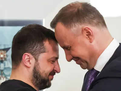 Predsednika Volodimir Zelenski in Andrzej Duda še iz časa manj napetih odnosov med Ukrajino in Poljsko Foto: Reuters