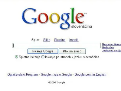 Google spletna stran iskalnik