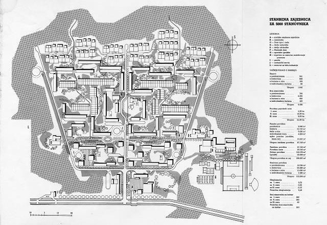 Idealna soseska za 5000 prebivalcev, Edvard Ravnikar s sodelavci, 1958, zbirka MAO  