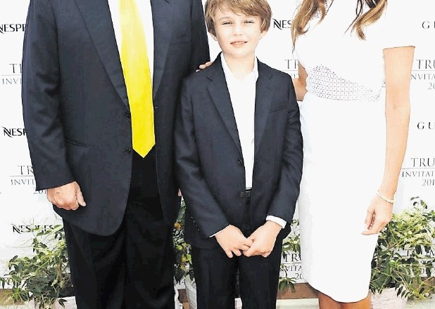 Družina Trump: Donald, Barron in Melania