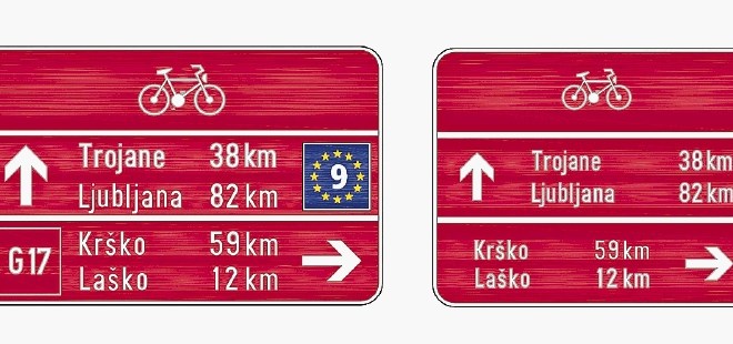 Na ministrstvu pravijo, da so kažipoti zdaj popolnoma primerljivi s kolesarskimi oznakami v tujini.
