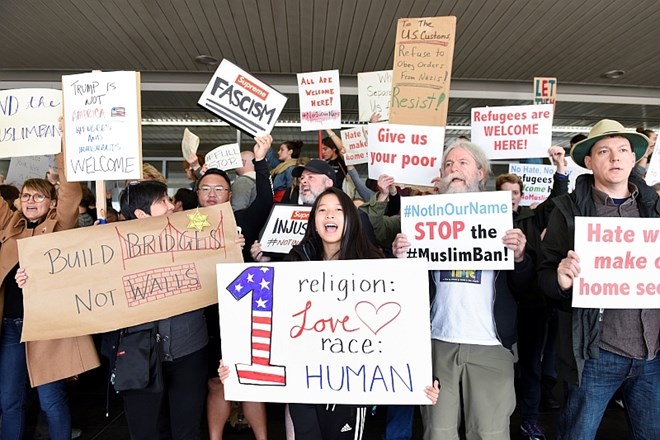 Protesti na letališču v San Franciscu (Foto: Reuters)