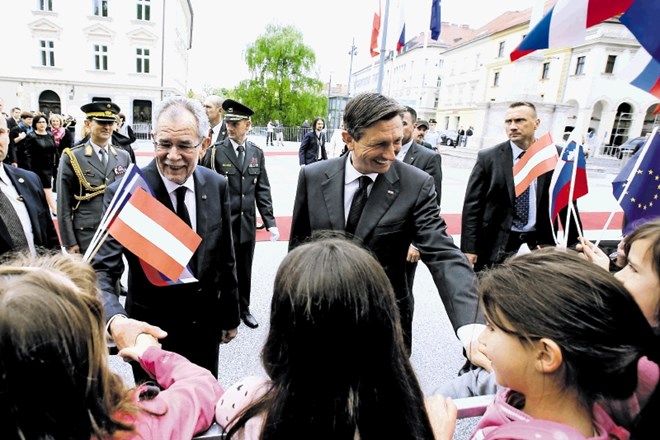 Avstrijski predsednik Van der Bellen na obisku v Sloveniji: Gospodarsko sodelovanje preglasi vse politične sence