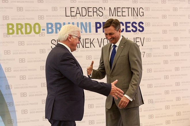Nemški predsednik Frank-Walter Steinmeier in predsednik republike Borut Pahor.