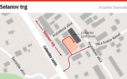 Ljubljanske ulice: trg, poimenovan po kartografu Ivanu Selanu