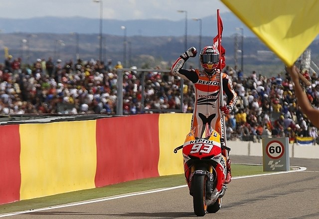 Marc Marquez je bil znova najboljši v razredu moto GP. (Foto: Reuters) 