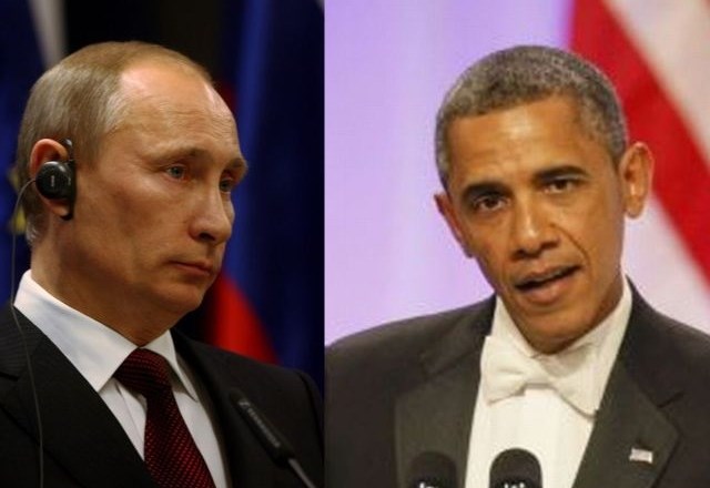 Vladimir Putin in Barack Obama (Foto: Tomaž Skale in Reuters) 