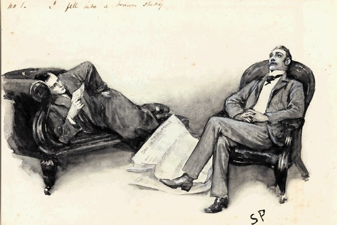 Enemu  najbolj  izvirnih detektivov Sherlocku Holmesu je značilno podobo, ki se ga drži še danes, vtisnil ilustrator...