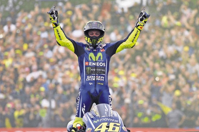 Valentino Rossi je zmago slavil že 115-ič v karieri.