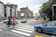 Ljubljanska občina odpravila kolesarjem nevarno točko na križišču Celovške ceste in Ulice Milana Majcna