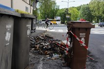 Šiško še vedno kazijo zažgani smetnjaki; policija prosi za pomoč pri iskanju vandalov