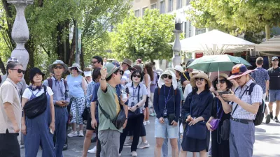 - 16.08.2024 - Turizem, turisti, vročina, Ljubljana //FOTO: Jaka Gasar