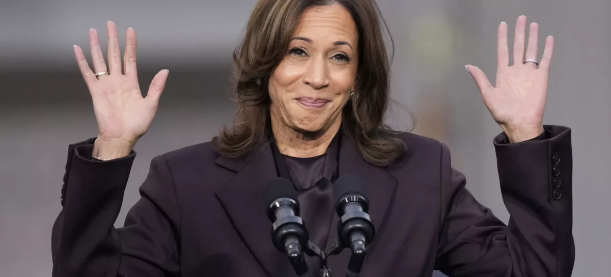 Vice President Kamala Harris delivers a concession speech for the 2024 presidential election on the campus of Howard University in Washington, Wednesday, Nov. 6, 2024. (AP Photo/Ben Curtis) / Foto: Ben Curtis