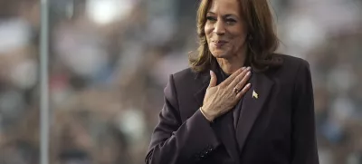 Vice President Kamala Harris gestures as she delivers a concession speech for the 2024 presidential election, Wednesday, Nov. 6, 2024, on the campus of Howard University in Washington. (AP Photo/Stephanie Scarbrough)